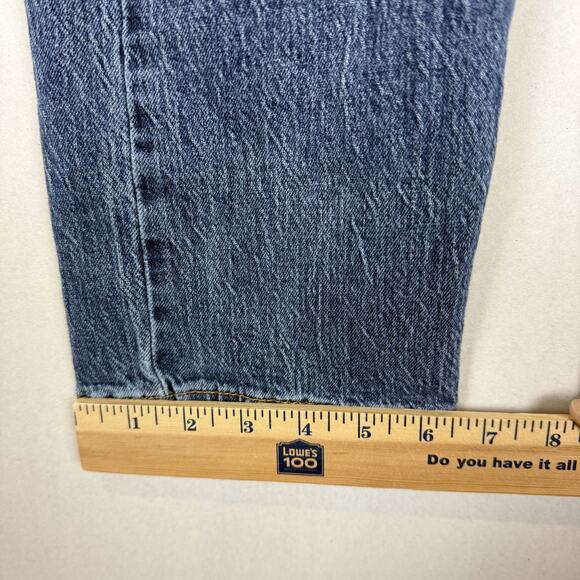 Levi's 502 Jeans Men 34x32 Blue Denim Stretch Pockets Mid-Rise Taper Fit Zip Fly - Picture 11 of 14